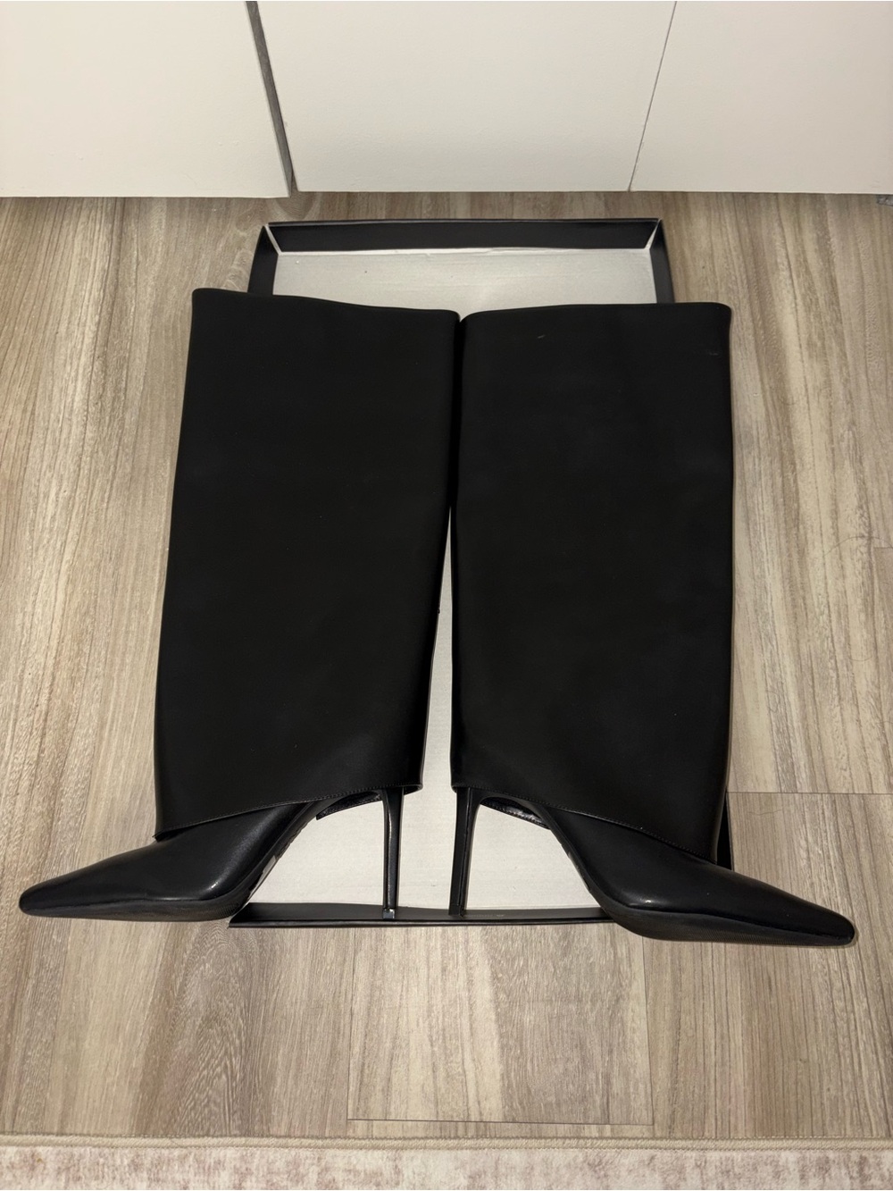 INC International Concepts Black Knee-High Stiletto Boots